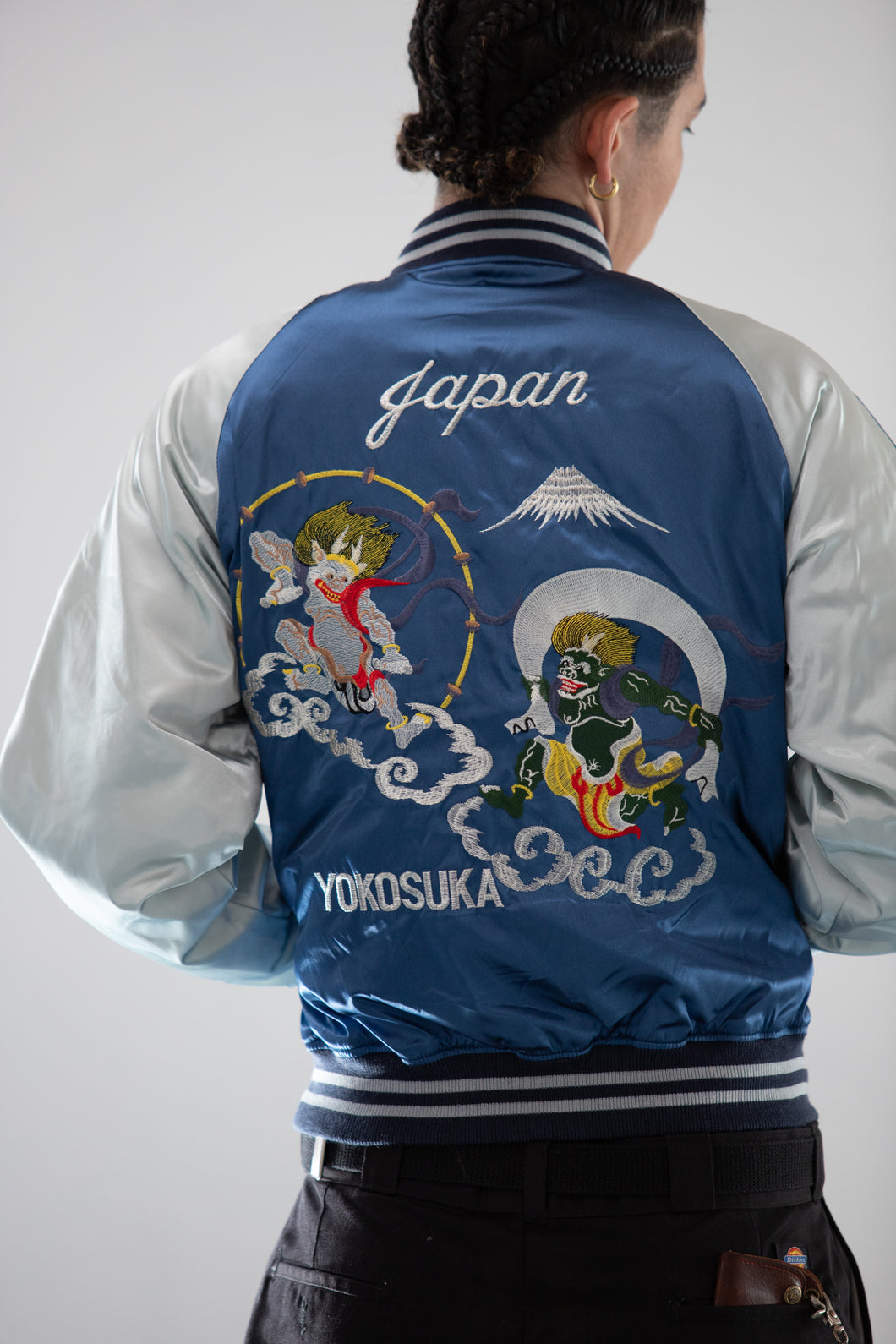 Sukajan Japanese Jacket Satin Fujin Raijin