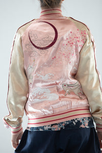 Sukajan Japanese Jacket Satin Reversible CherryBlossoms Rabbit