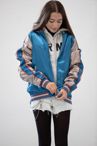 Sukajan Japanese Jacket Satin Reversible Crane Moon Wave