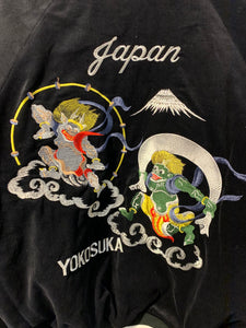 Sukajan Japanese Jacket Velvet Fujin and Raijin