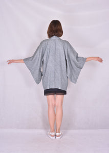 Haori Kimono Jacket Shibori Vintage Green