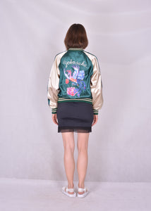 Sukajan Japanese Jacket Satin Phoenix and Roses