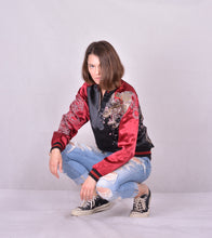 Load image into Gallery viewer, Sukajan Japanese Jacket Satin Reversible Dragon Sakura