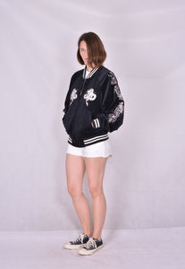 Sukajan Japanese Jacket Velvet White Dragon