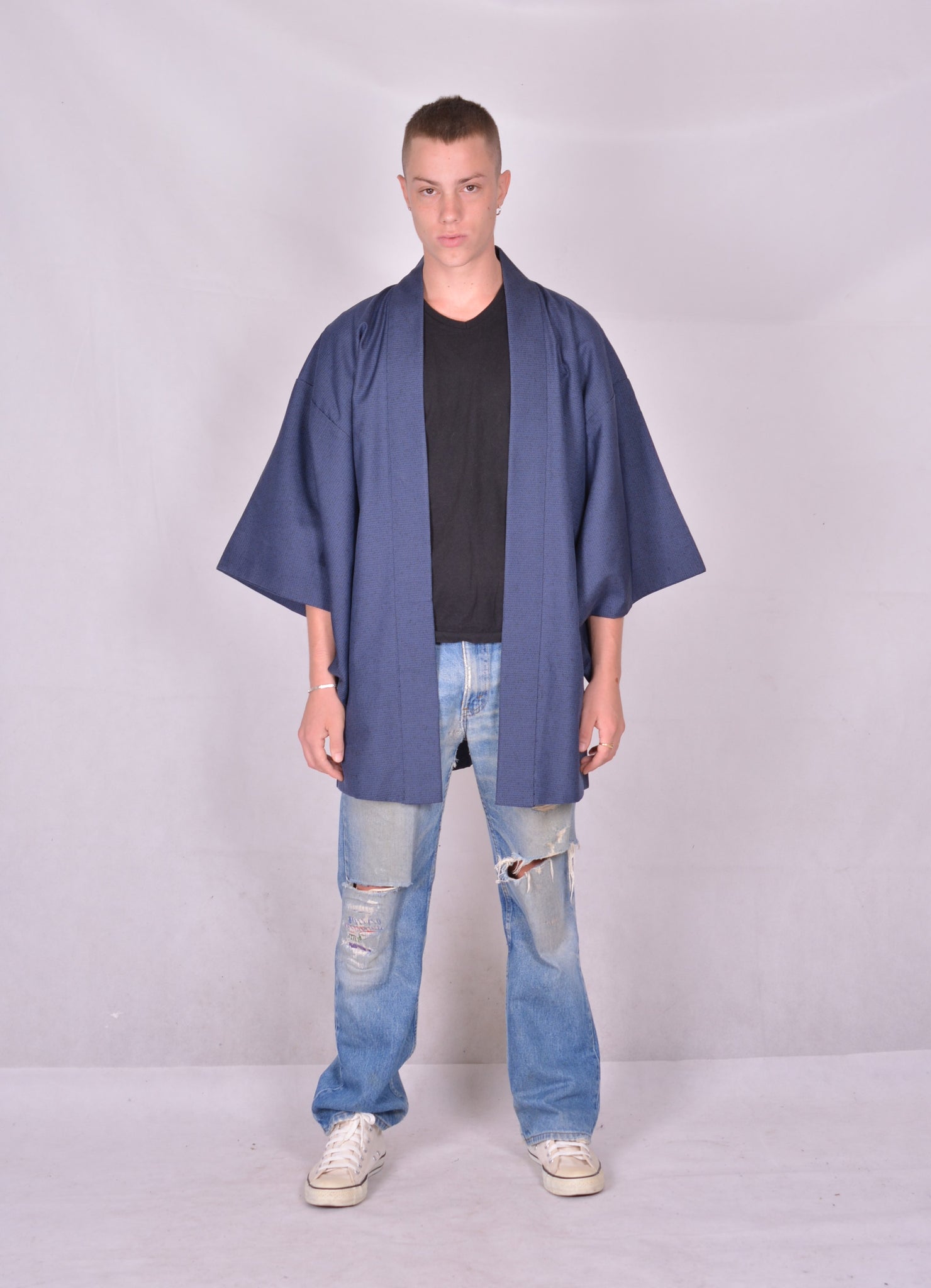 Haori Denim Kimono Jacket