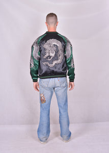 Sukajan Japanese Jacket Satin Reversible Dragon