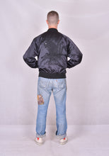 Load image into Gallery viewer, Sukajan Japanese Jacket Satin Black on Black Tiger and Bamboo