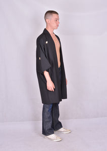 Haori Kimono Jacket Black Vintage Man