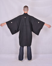 Cargar imagen en el visor de la galería, Haori Kimono Jacket Black Vintage Man