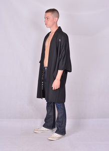 Haori Kimono Jacket Black Vintage Man