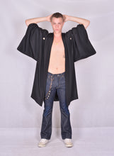 Load image into Gallery viewer, Haori Kimono Jacket Black Vintage Man