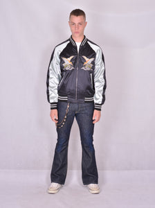 Sukajan Japanese Jacket Satin Eagle and Wave