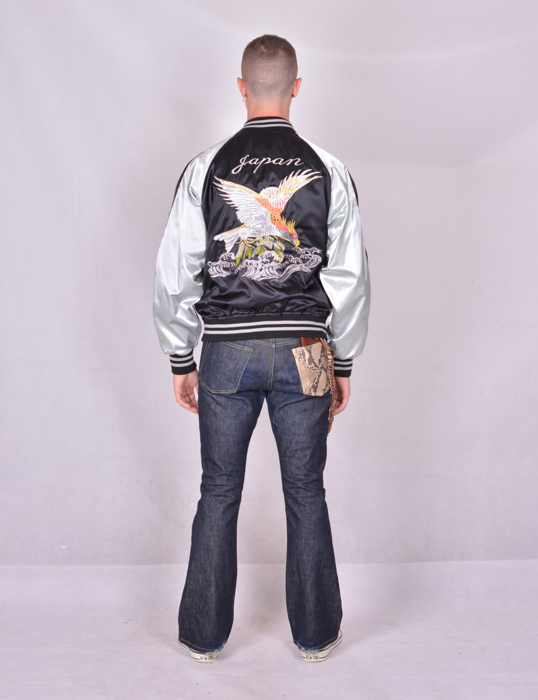 Sukajan Japanese Jacket Satin Eagle and Wave