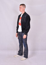 Load image into Gallery viewer, Sukajan Japanese Jacket Velvet Black on Black Dragon and Fuji