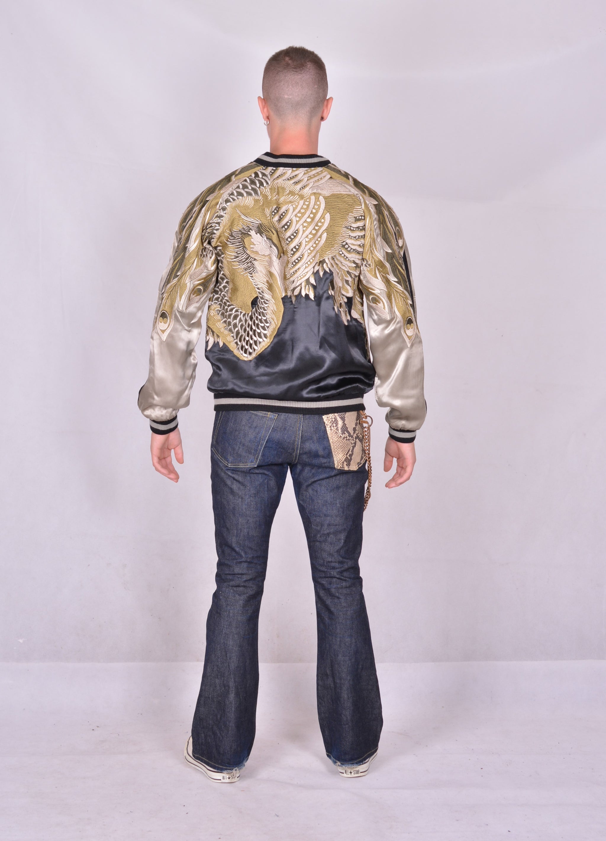 Japanese SCRIPT 限定 美品 スカジャン unisex Satin $_57.JPG?set_id=8800005007