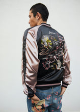 Cargar imagen en el visor de la galería, Sukajan Japanese Jacket Satin Reversible White Dragon