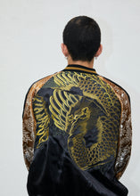 Load image into Gallery viewer, Sukajan Japanese Jacket Satin Reversible Phoenix Sujibori