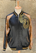 Load image into Gallery viewer, Sukajan Japanese Jacket Satin Reversible Phoenix Sujibori