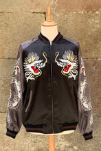 Load image into Gallery viewer, Sukajan Japanese Jacket Satin Reversible White Tiger Eagle