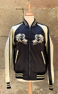 Sukajan Japanese Jacket Satin Dragon and Fuji