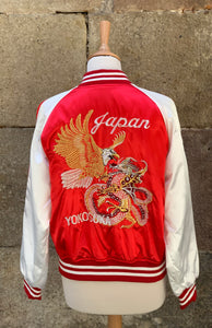 Sukajan Japanese Jacket Satin Eagle and Dragon