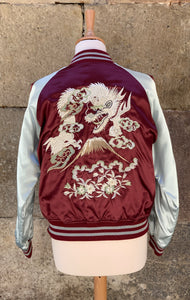 Sukajan Japanese Jacket Satin Dragon and Fuji